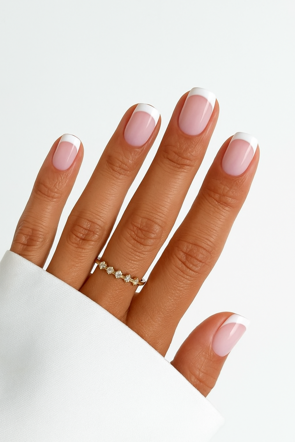 Classic French Tip Glitz